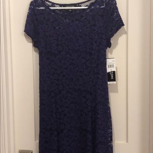 Purple lace work dress
